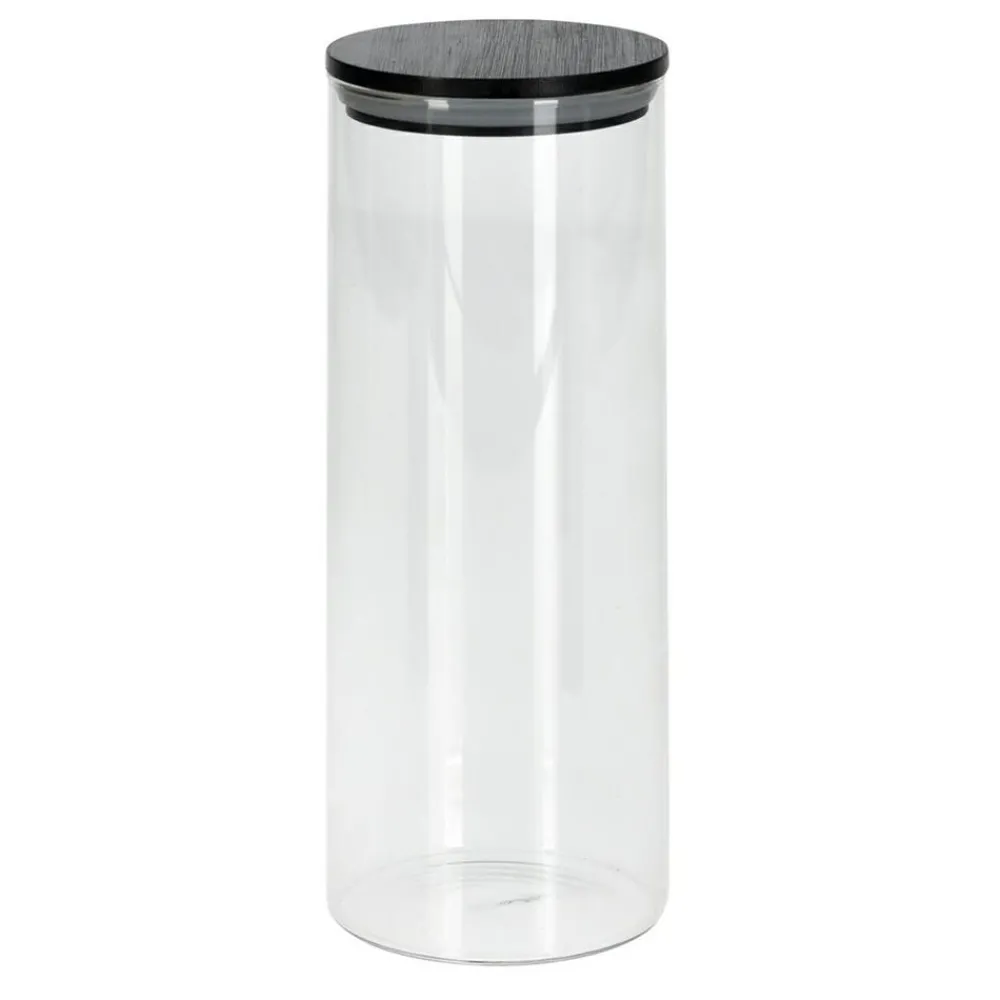 Słój szklany z czarną pokrywą 1050ml * Excellent Houseware Online
