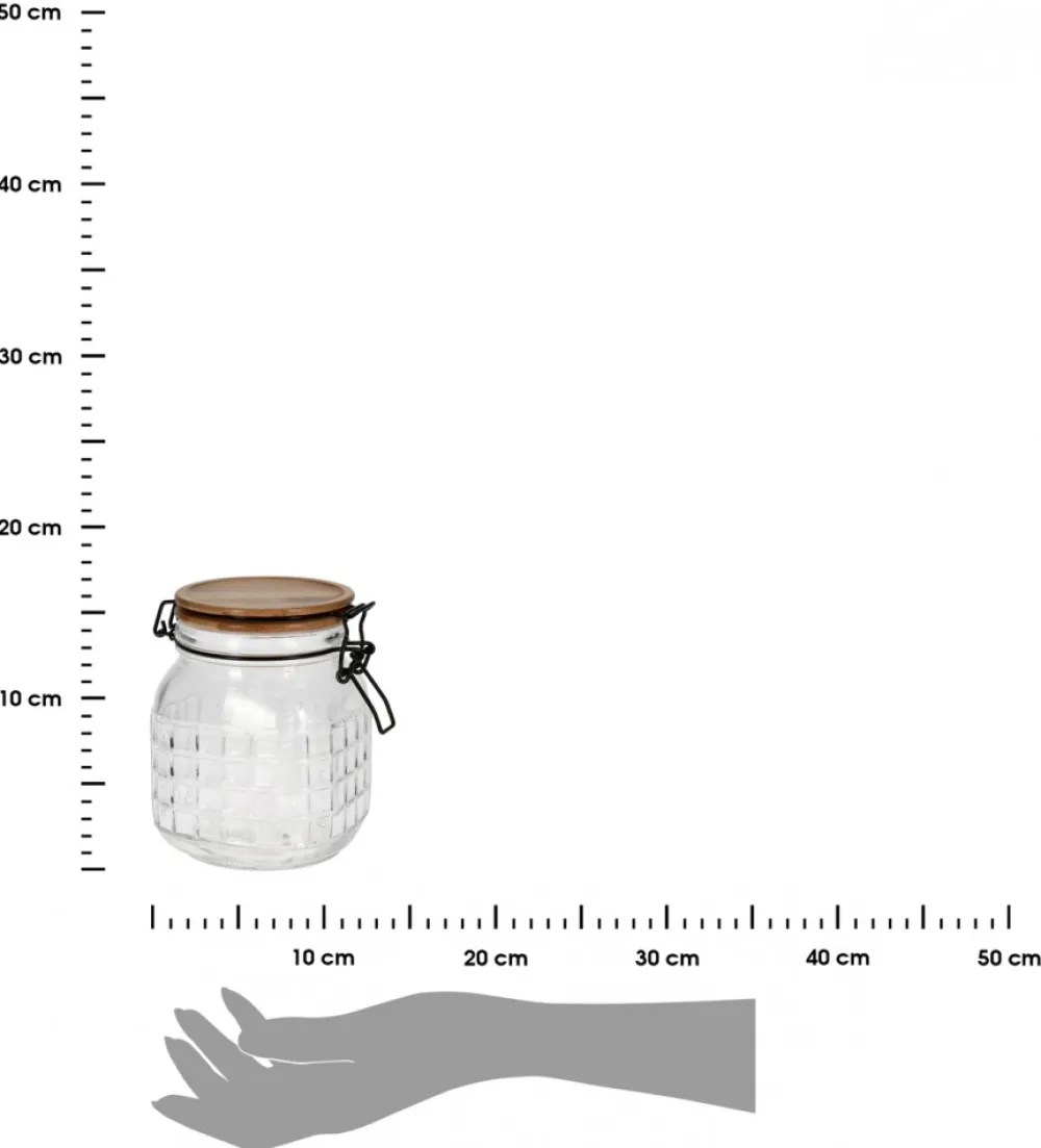 Słój szklany z pokrywą 1100 ml * Excellent Houseware Clearance