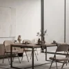 Składane krzesło metalowe tapicerowane beżowe * HowHomely New