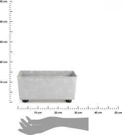 Skrzynka na kwiaty Salvia szary beton 28,5x17 cm