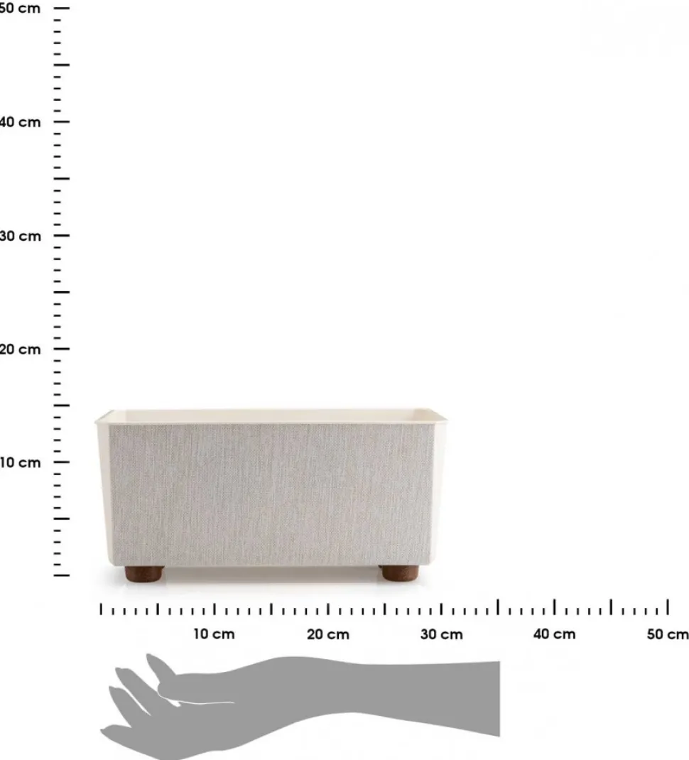 Skrzynka na kwiaty Salvia texelle kremowa 28,5x17cm