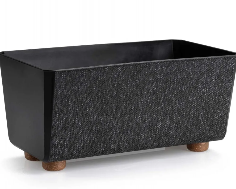Skrzynka na kwiaty Salvia texelle czarna 28,5x17cm * HowHomely Discount