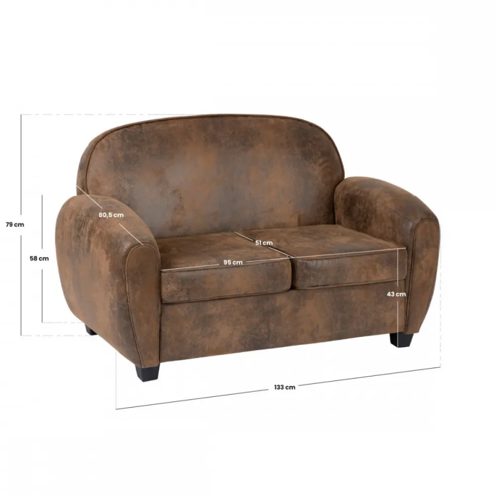 Sofa Stanis 2-osobowa brązowa * Atmosphera Clearance