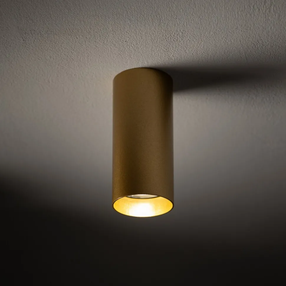Spot sufitowy tuba MONO S złoty 1xGU10