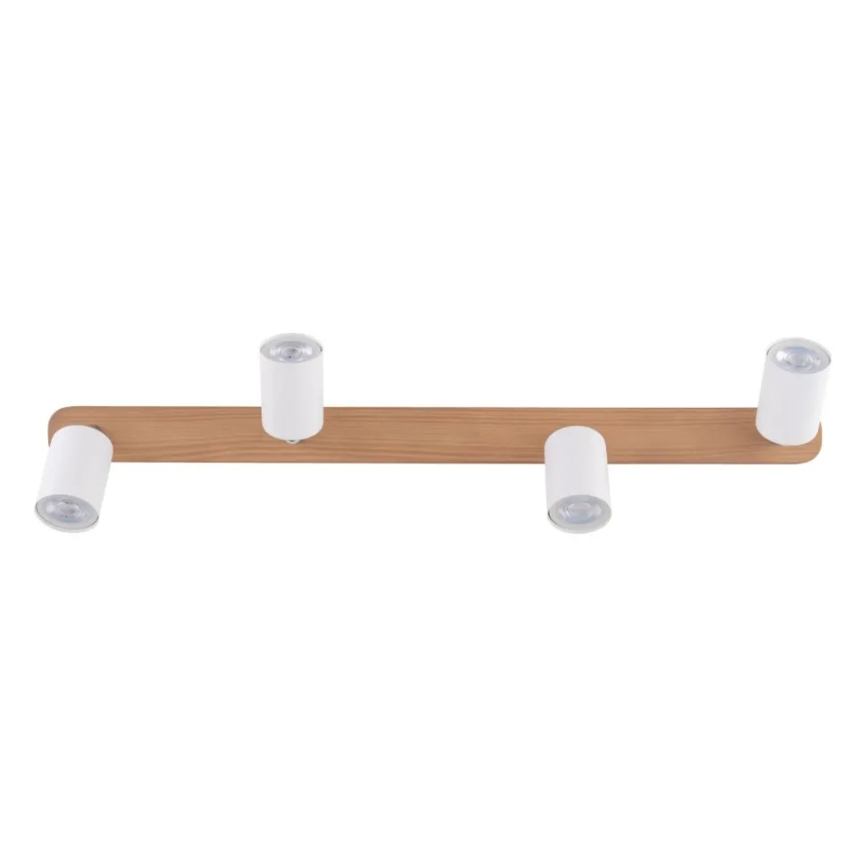 Spot TOP WOOD Brązowy Biały 4xGU10