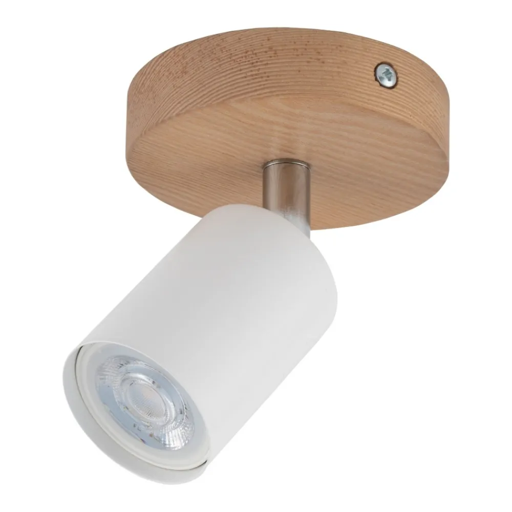 Spot TOP WOOD Brązowy Biały 1xGU10 * TK Lighting Best