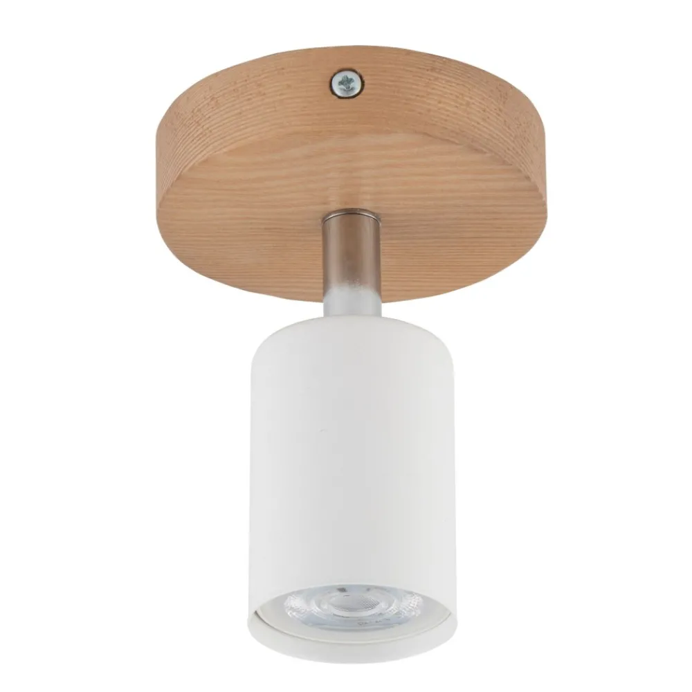 Spot TOP WOOD Brązowy Biały 1xGU10 * TK Lighting Best