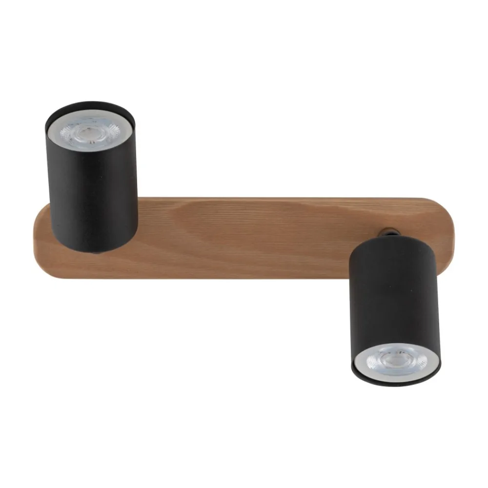 Spot TOP WOOD Brązowy Czarny 2xGU10 * TK Lighting Outlet