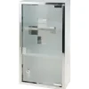 Srebrna metalowa apteczka z 3 półkami * Storage Solutions Outlet
