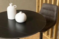 Stół barowy ceramiczny blat 80 cm Malta czarny