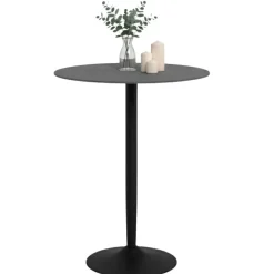 Stół barowy ceramiczny blat 80 cm Malta czarny
