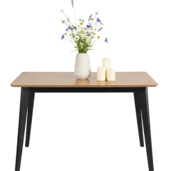 Stół do jadalni Roxby 120 cm beżowo-czarny