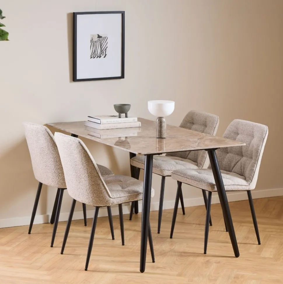 Stół do jadalni Wicklow ceramiczny blat brąz
