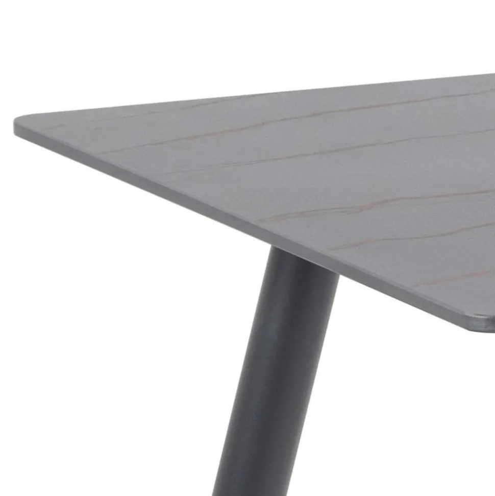 Stół do jadalni Wicklow ceramiczny blat matowa czerń