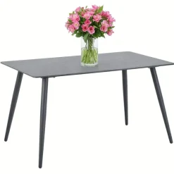 Stół do jadalni Wicklow ceramiczny blat matowa czerń