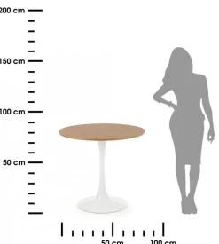 Stół okrągły Sting dąb złoty 80 cm