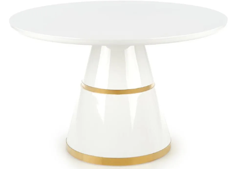 Stół okrągły Vegas White and Gold 120 cm