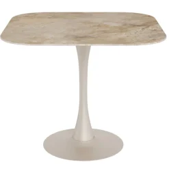 Stół z ceramicznycm blatem 90 cm brąz Malta