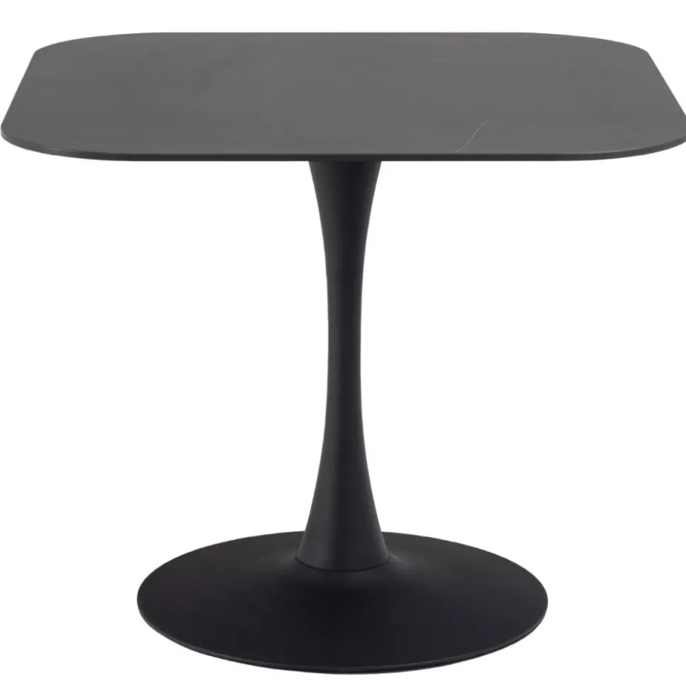 Stół z ceramicznycm blatem 90 cm Malta czarny