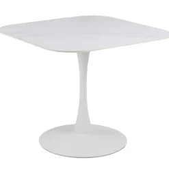 Stół z ceramicznycm blatem 90 cm Malta biały