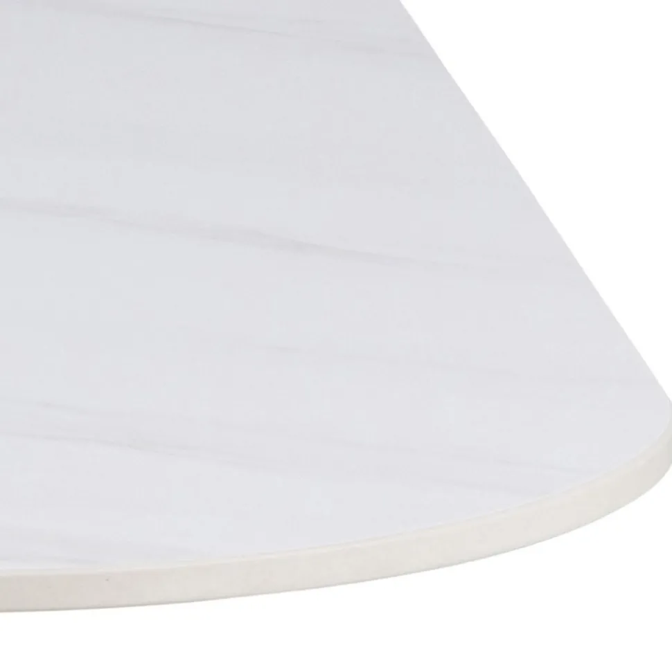 Stół z ceramicznycm blatem 90 cm Malta biały
