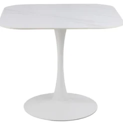 Stół z ceramicznycm blatem 90 cm Malta biały