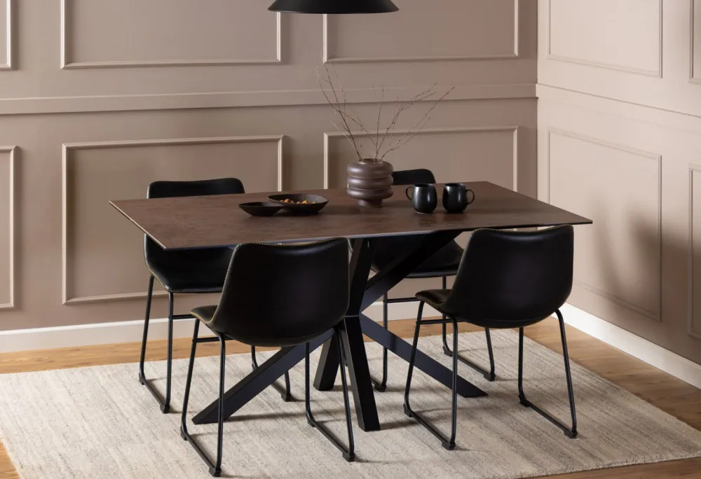 Stół do jadalni Heaven ceramiczny blat odcienie brązu * Actona Discount