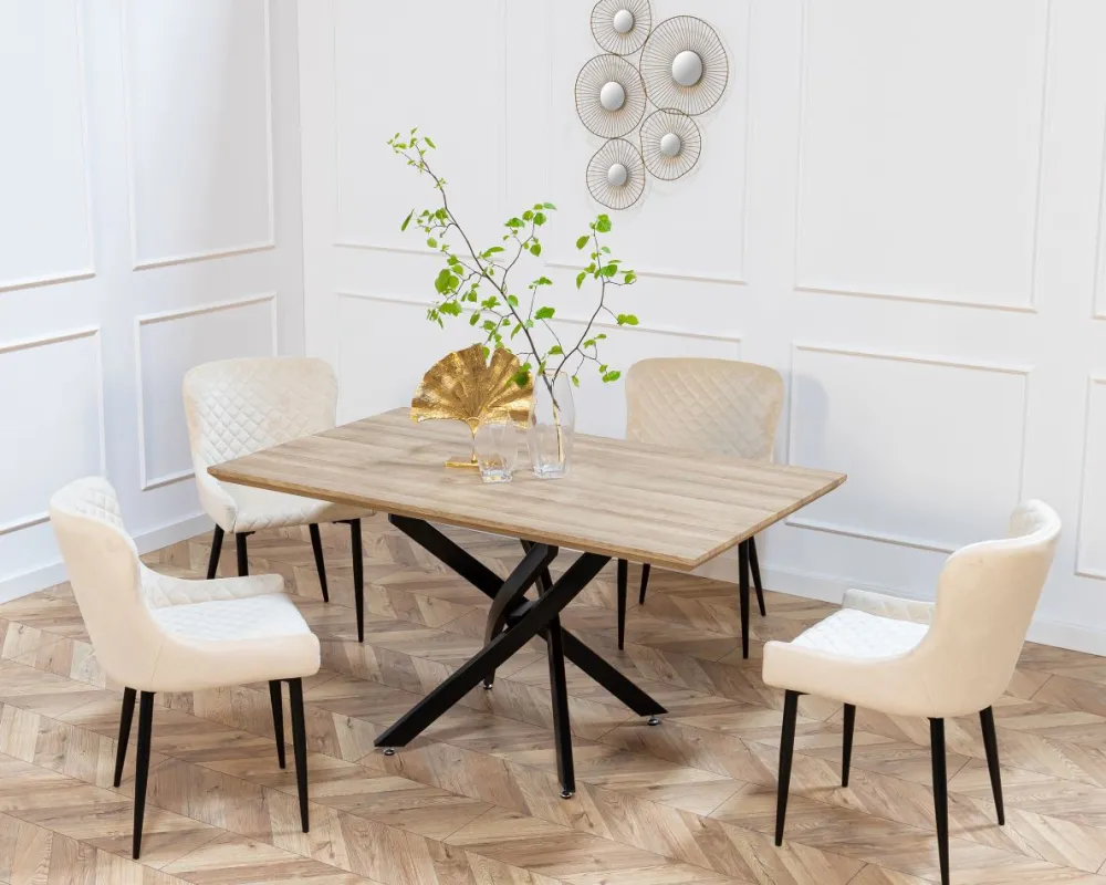 Stół Makari Black Oak 150x90 cm * HowHomely Discount