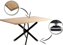 Stół Makari Black Oak 150x90 cm * HowHomely Discount