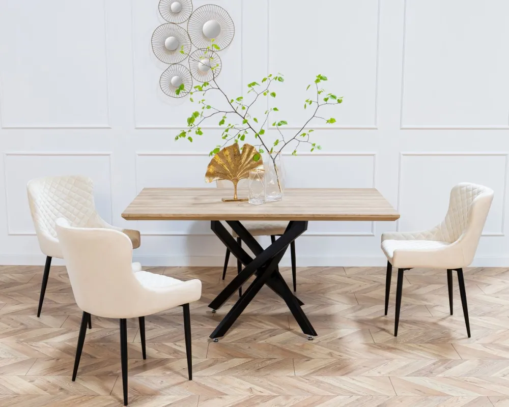Stół Makari Black Oak 150x90 cm * HowHomely Discount