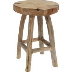 Stołek z drewna tekowego 30xh42 cm * H&S Decoration Hot