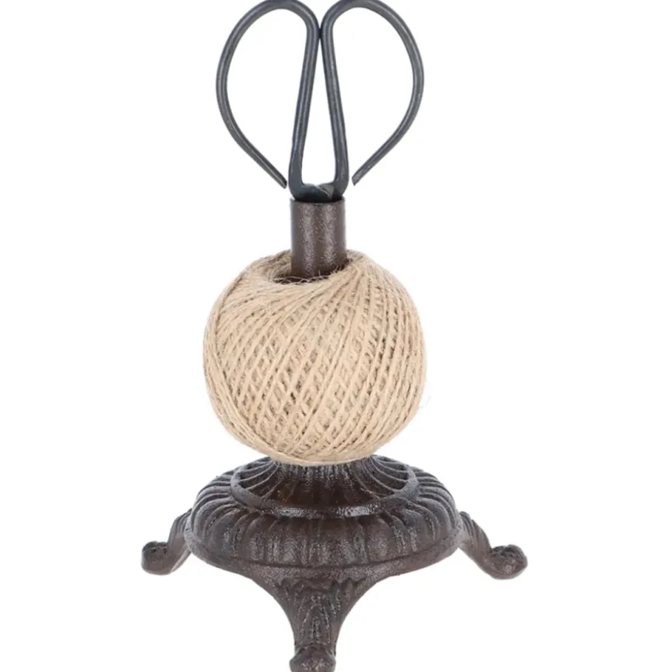 Stojak żeliwny ze sznurkiem i nożyczkami