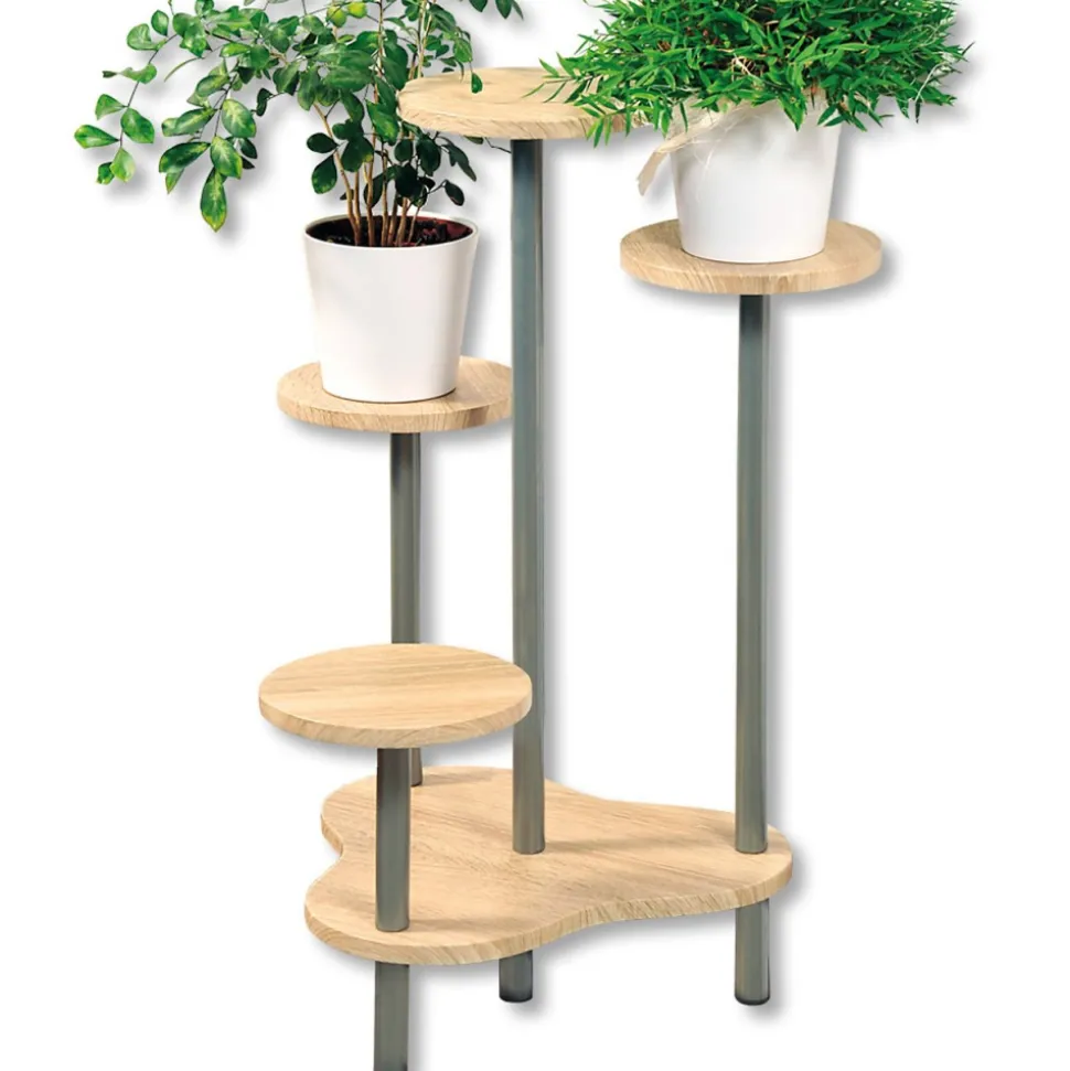 Stojak na cztery kwiaty dąb sonoma 72 cm