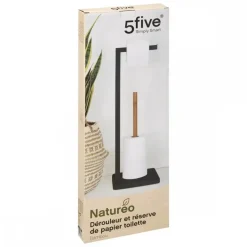 Stojak na papier toaletowy Natureo Black