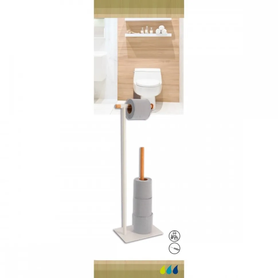 Stojak na papier White bamboo 69 cm