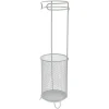 Stojak na parasole metalowy – biały 50 cm