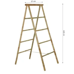 Stojak na ręczniki z bambusa – składany 57x140 cm