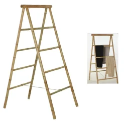 Stojak na ręczniki z bambusa – składany 57x140 cm