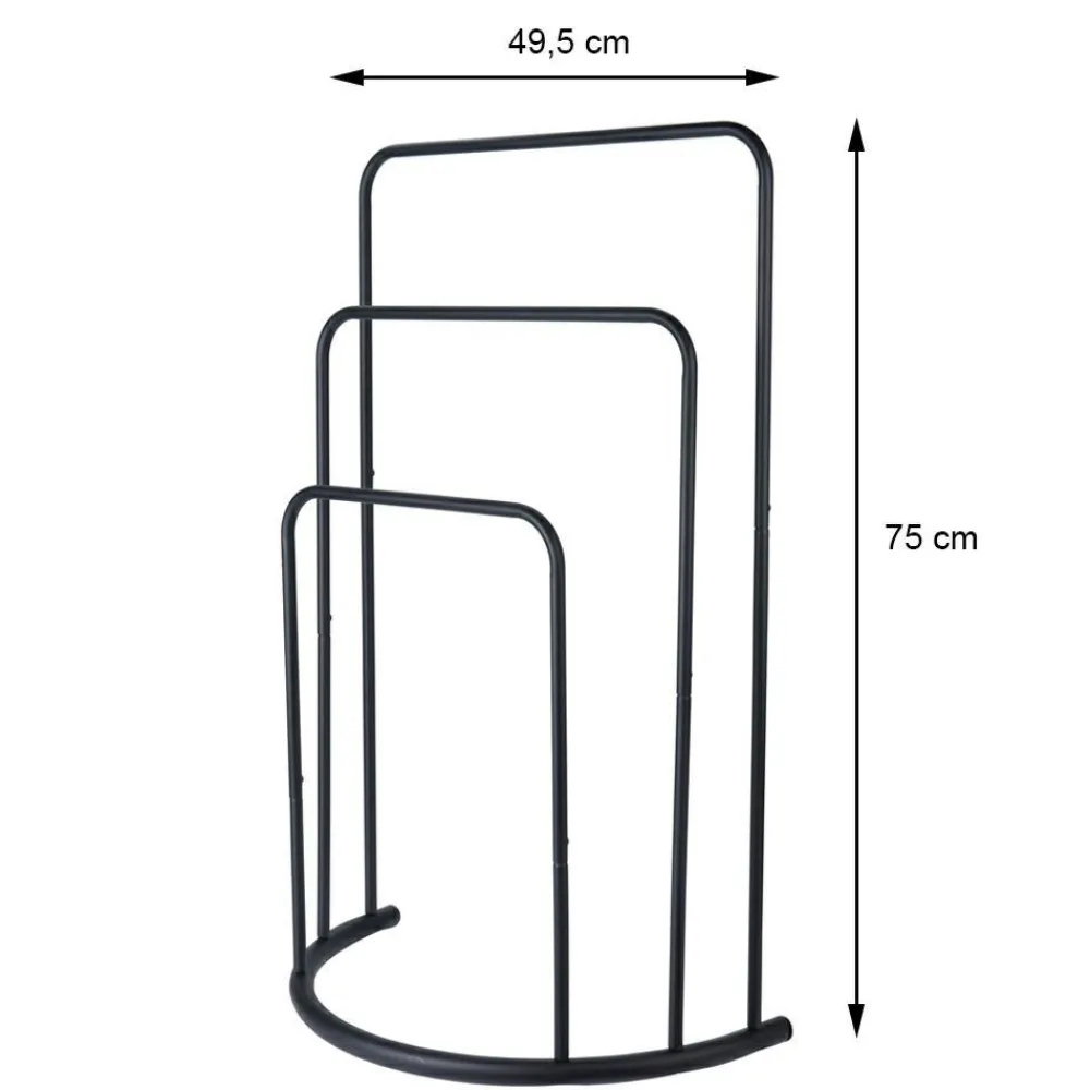 Stojak łazienkowy na ręczniki czarny * Bathroom Solutions New