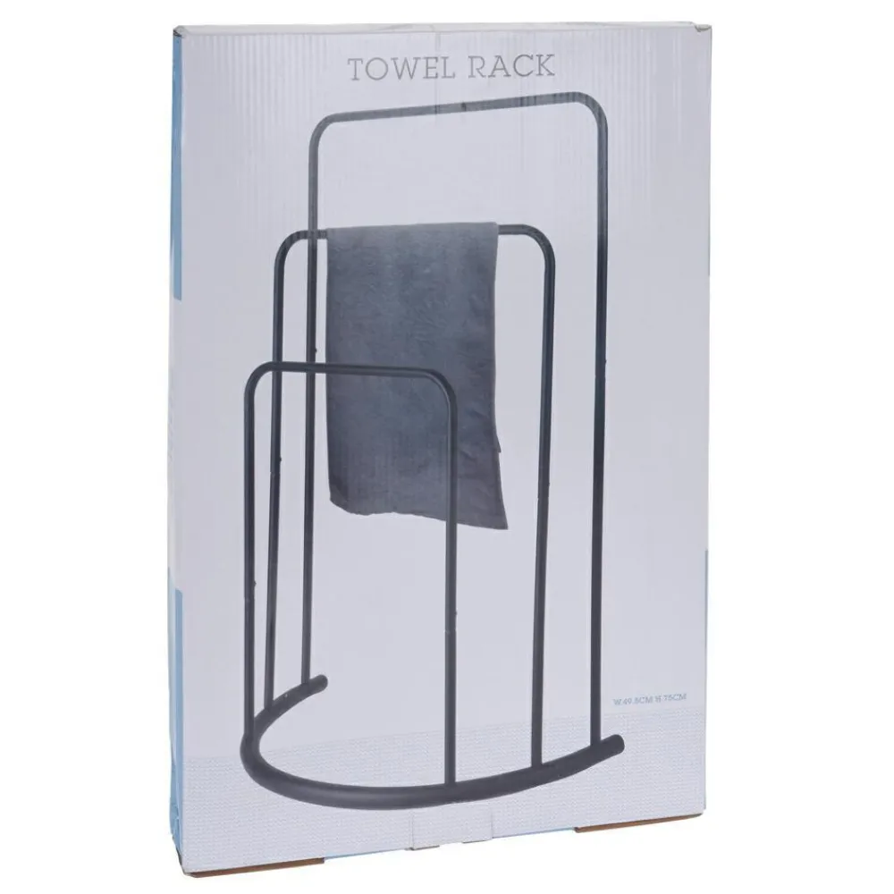 Stojak łazienkowy na ręczniki czarny * Bathroom Solutions New