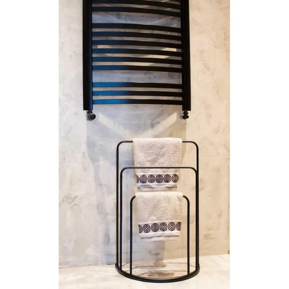 Stojak łazienkowy na ręczniki czarny * Bathroom Solutions New