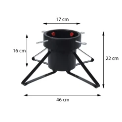 Stojak na choinkę czarny 1,8 L * H&S Decoration