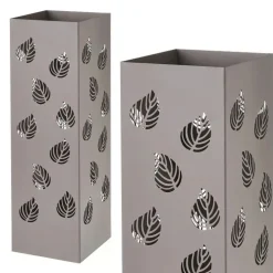 Stojak na parasole Liście metalowy szary 49 cm * HowHomely Discount
