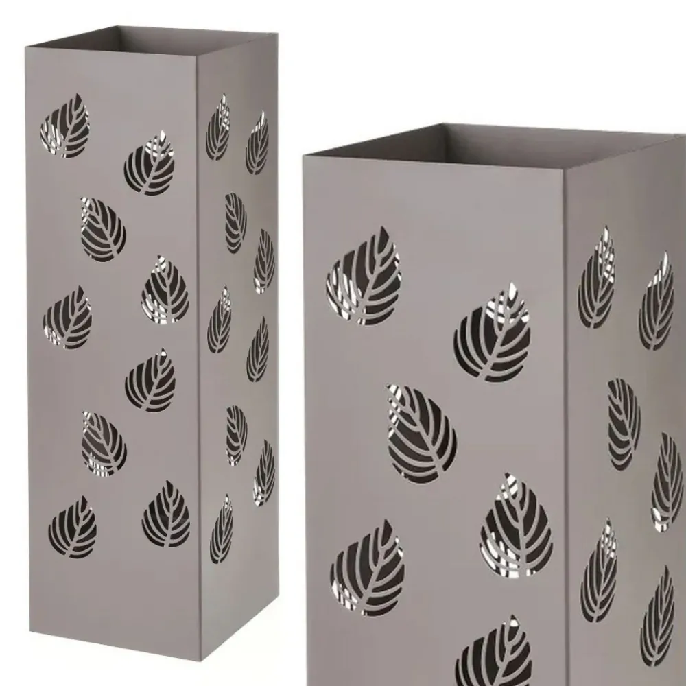 Stojak na parasole Liście metalowy szary 49 cm * HowHomely Discount