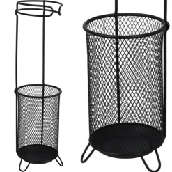 Stojak na parasole metalowy – czarny 50 cm * H&S Decoration Sale
