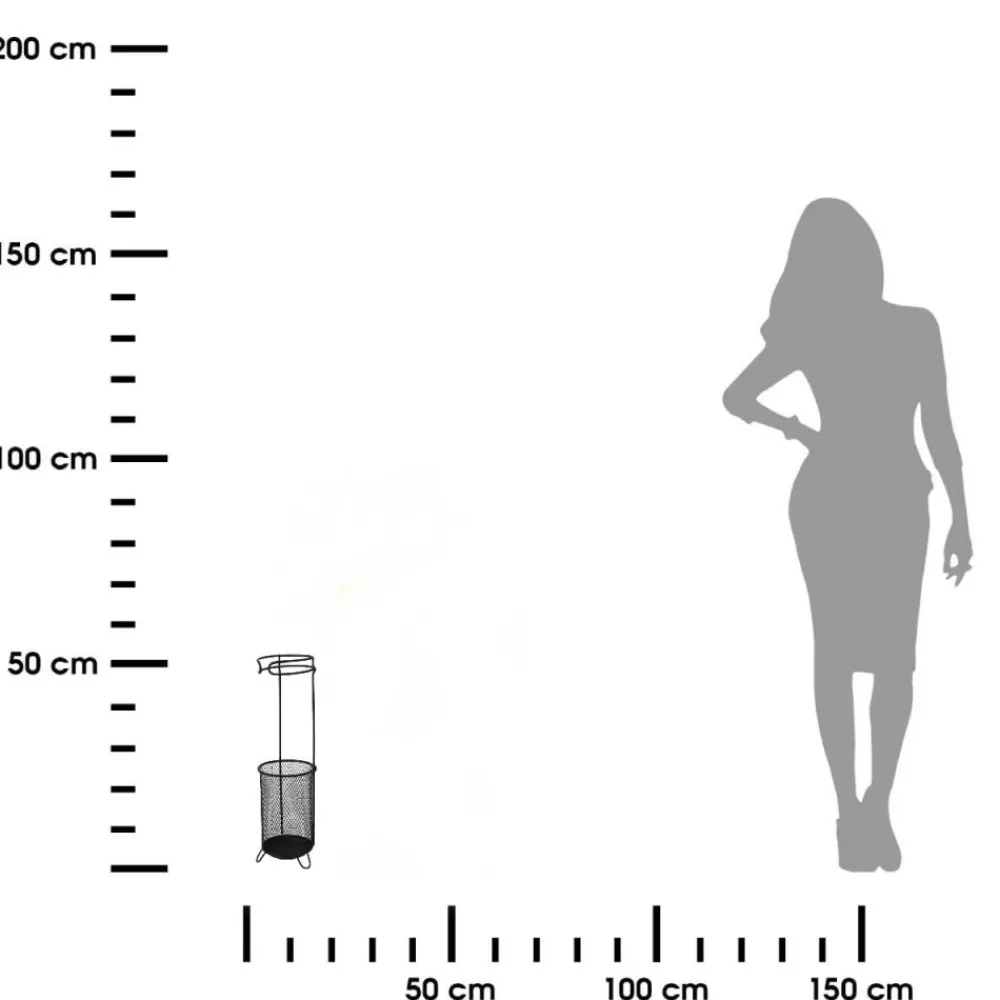 Stojak na parasole metalowy – czarny 50 cm * H&S Decoration Sale