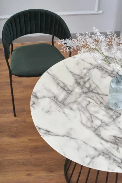 Stół okrągły Brodway White Marble 110 cm * Halmar Clearance