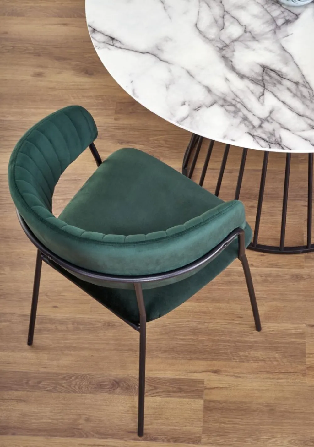 Stół okrągły Brodway White Marble 110 cm * Halmar Clearance