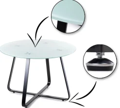Stół okrągły Tika Black 110 cm * HowHomely Discount