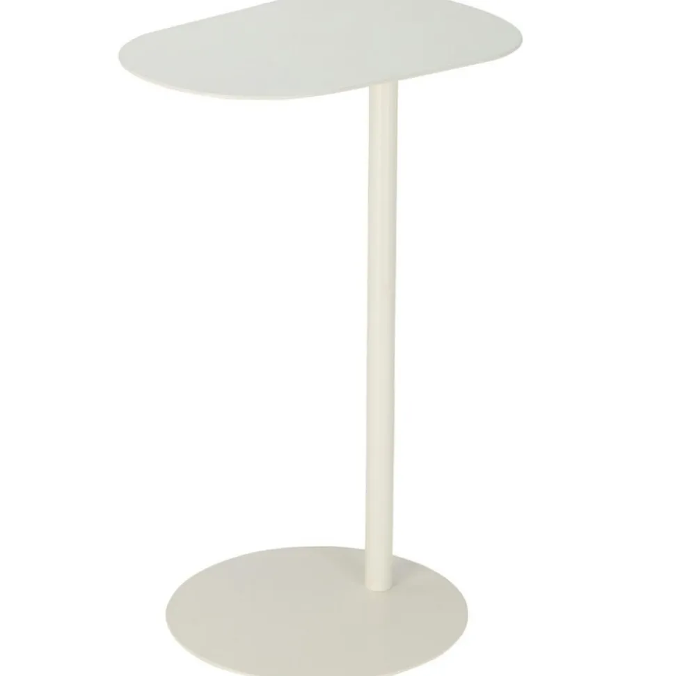 Stolik boczny metalowy biały 35xh53 cm